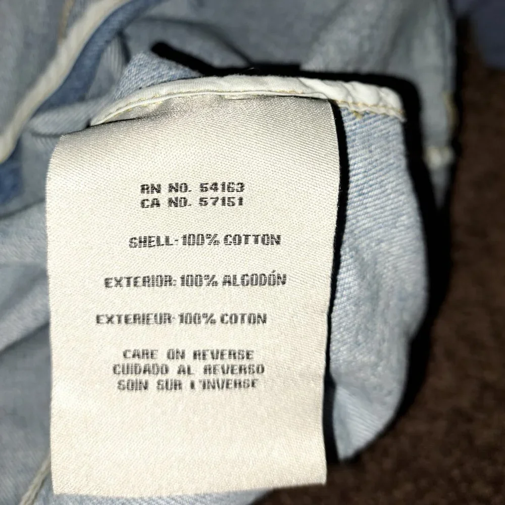 Levi Strauss &CO. Light-Wash Collarless, Denim Trucker Jacket - Picture 11 of 14